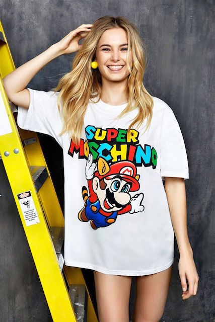激レア　モスキーノ × スーパーマリオ　SUPER MOSCHINO　Tシャツ モスキーノ スーパーマリオコラボTシャツ - メルカリ