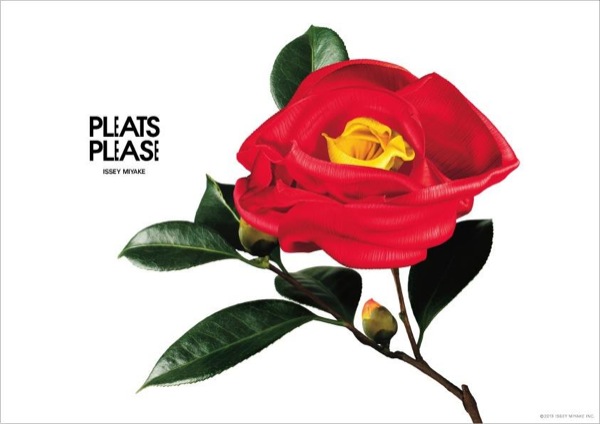 プリーツ プリーズ イッセイミヤケ」を使用した花のヴィジュアルが登場  