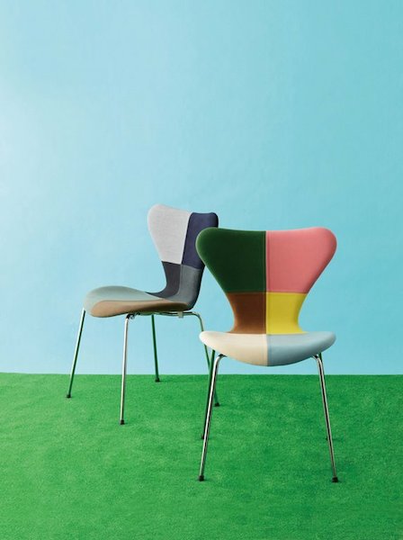 フリッツ・ハンセン」のセブンチェアと「ミナ ペルホネン」の新素材