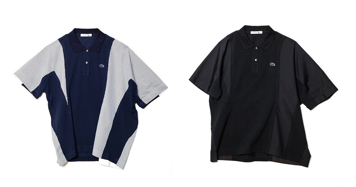 限定コラボ！sacai×ラコステ解体再構築半袖ポロシャツ1/別注LACOSTE