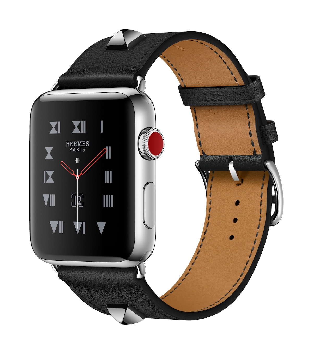 apple watch HERMES レザー ブラック #362 - レザーベルト