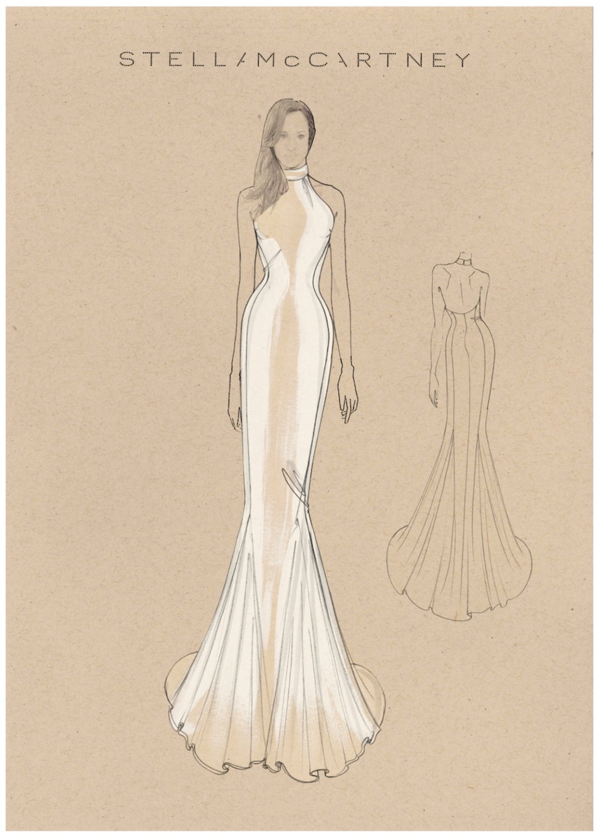 メーガン マークル妃の披露宴のドレスは ステラ マッカートニー デザイン画を独占公開 Wwdjapan Com
