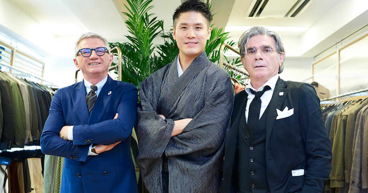 LARDINI ラルディーニ メンズ ロゴ ネクタイ シルク ビジネス