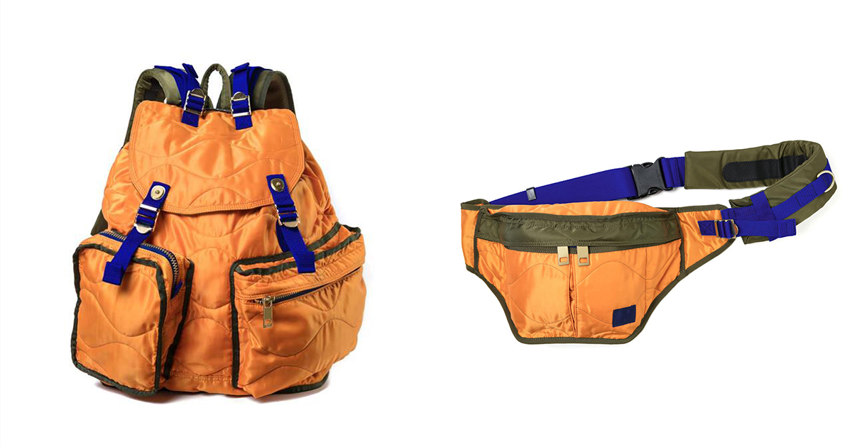 sacai x porter ウエストバッグ 別注オレンジ サカイ」 × 「ポーター」の新作バッグを先行販売 伊勢丹メンズで