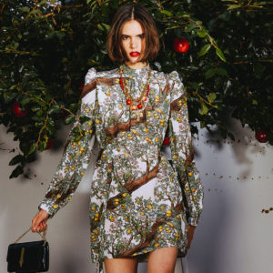 KAREN WALKER ワンピース 花柄 シルク100％　カレンウォーカー KAREN WALKER ワンピース 花柄 シルク100％ カレンウォーカー