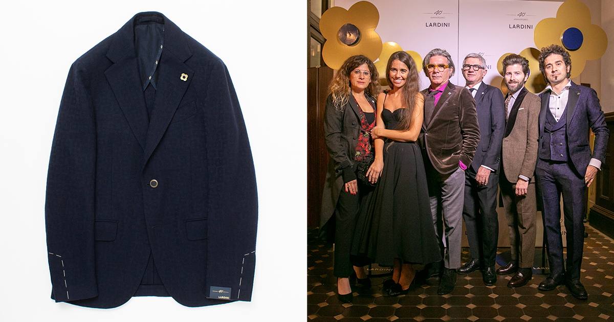 LARDINI 40th Anniversary限定モデル テーラードジャケット ラルディーニ」が40周年記念の限定ジャケット 創業ファミリーが