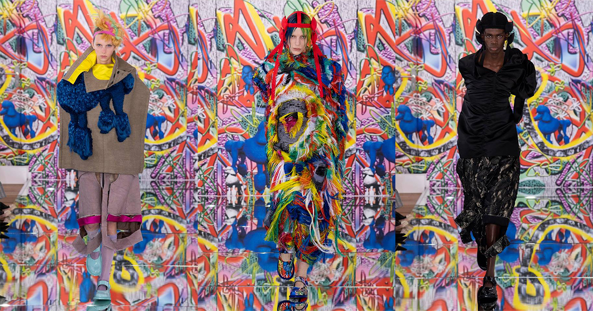 メゾンマルジェラ2018年 落書き グラフィティー プリント ワンピース ドレス メゾンマルジェラ2018年 落書き グラフィティー プリント ワンピース