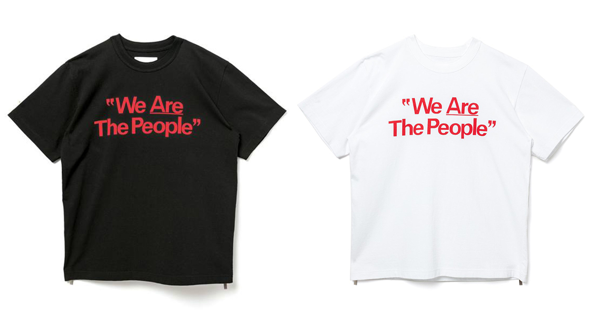 ⭐極美品⭐サカイ　We Are The People Tシャツ ホワイト　ZIP ⭐極美品⭐サカイ We Are The People Tシャツ ホワイト ZIP