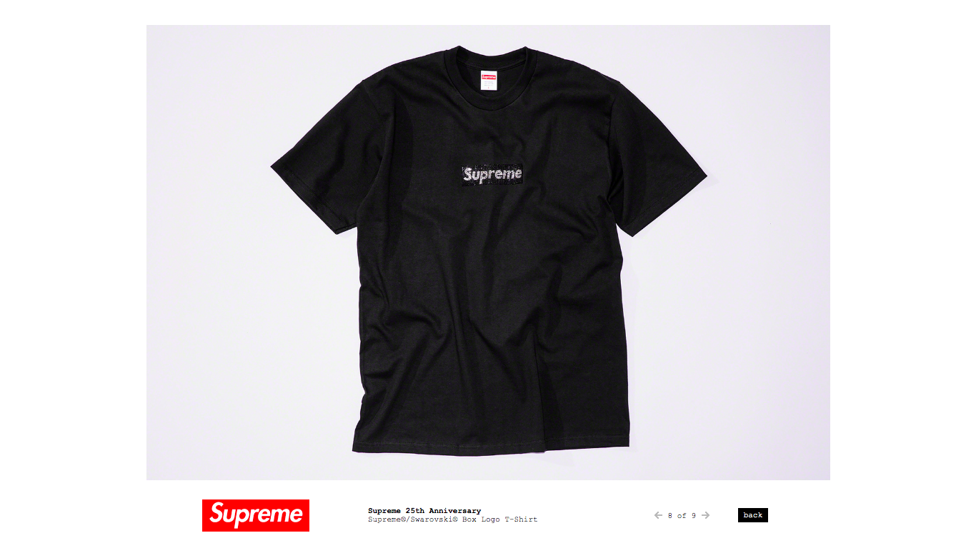 新品  SUPREME 25th ボックスロゴ Tシャツ BLACK メンズ