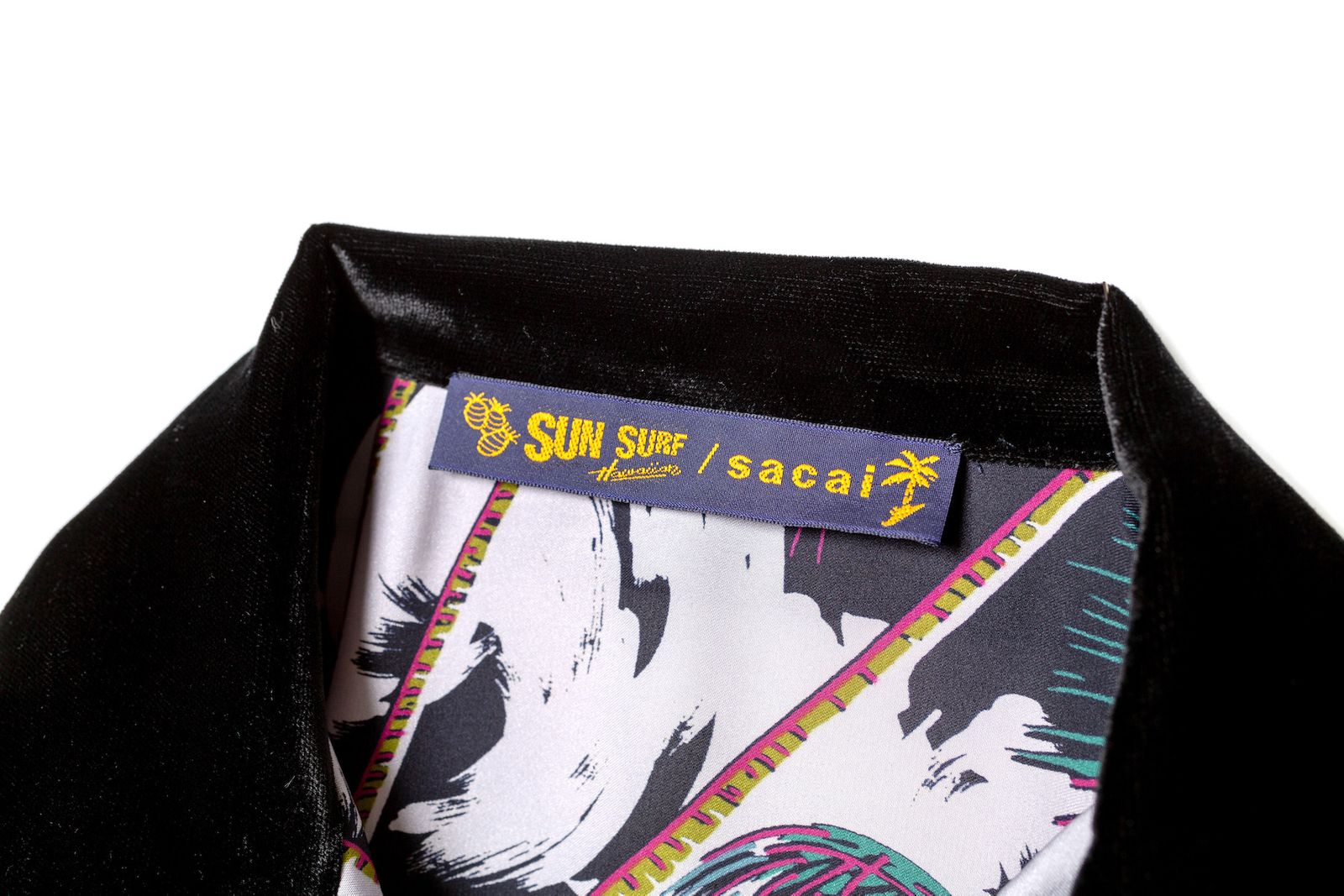 sacai × Sun Surf サカイ × サンサーフ 20SS アームジップパームツリーTシャツ ネイビー 3