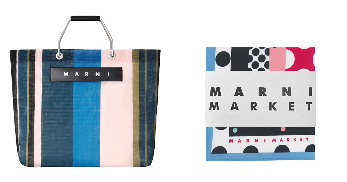 マルニ」が完売したストライプバッグとスカーフを再発売 阪急百貨店EC 