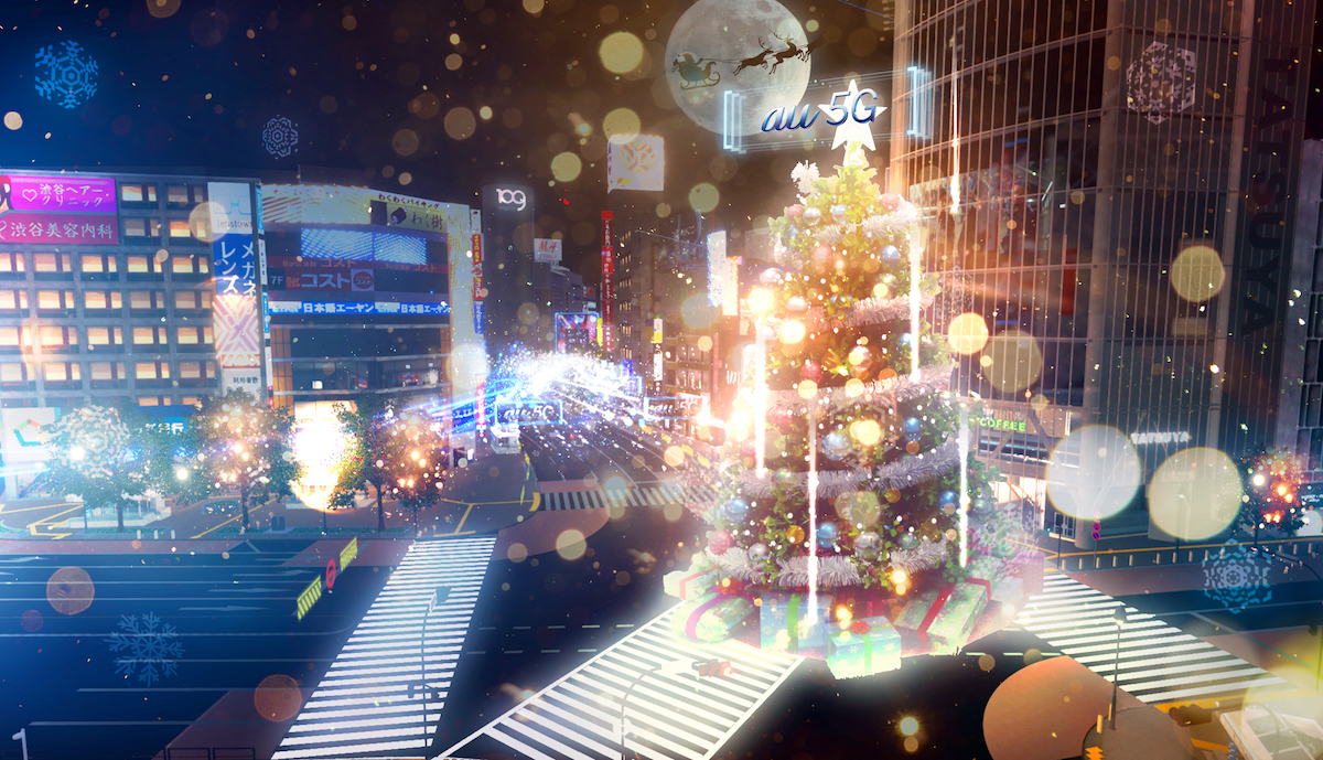 交差点に巨大クリスマスツリー バーチャル渋谷 がクリスマスイベントを開催 Wwdjapan Com