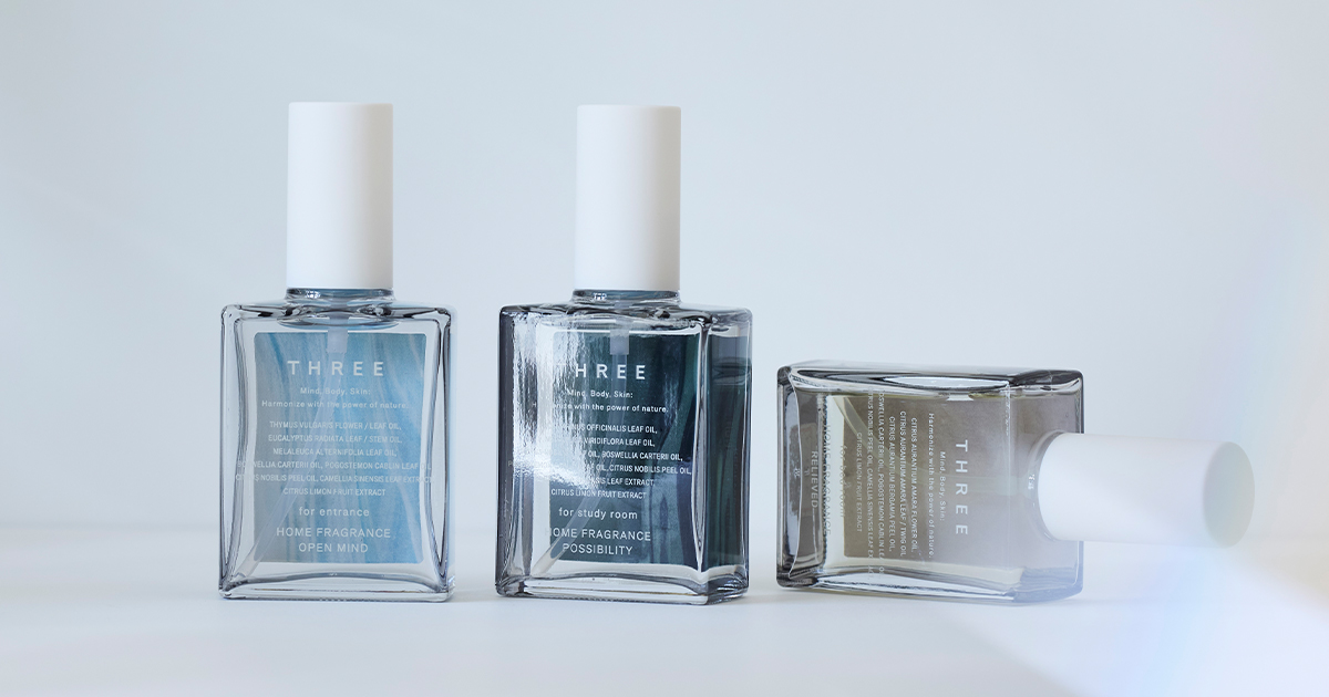 「THREE」がホームフレグランス発売　3種の香りをラインアップ