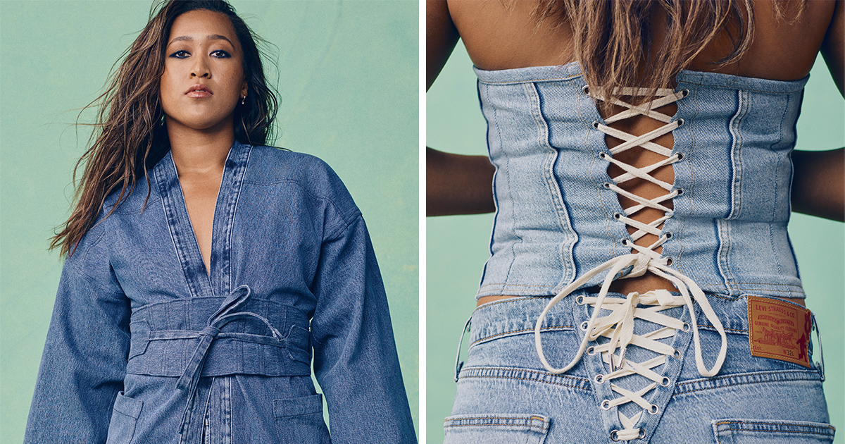 未使用品 リーバイス コラボ スカート デニム マーメイド アシメ 大坂なおみ ナオミがKIMONOに着替えたら 「リーバイス」が大坂なおみとリサイクル