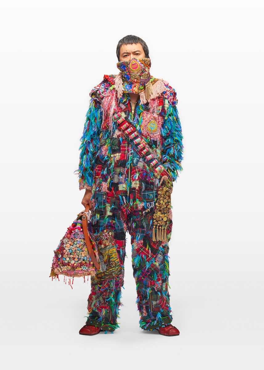 KANSAI YAMAMOTO 山本寛斎 顔タグ　ミニスカート　カンサイ　雷神 山本寛斎による新ブランド「Kansai Yamamoto」アーカイブの