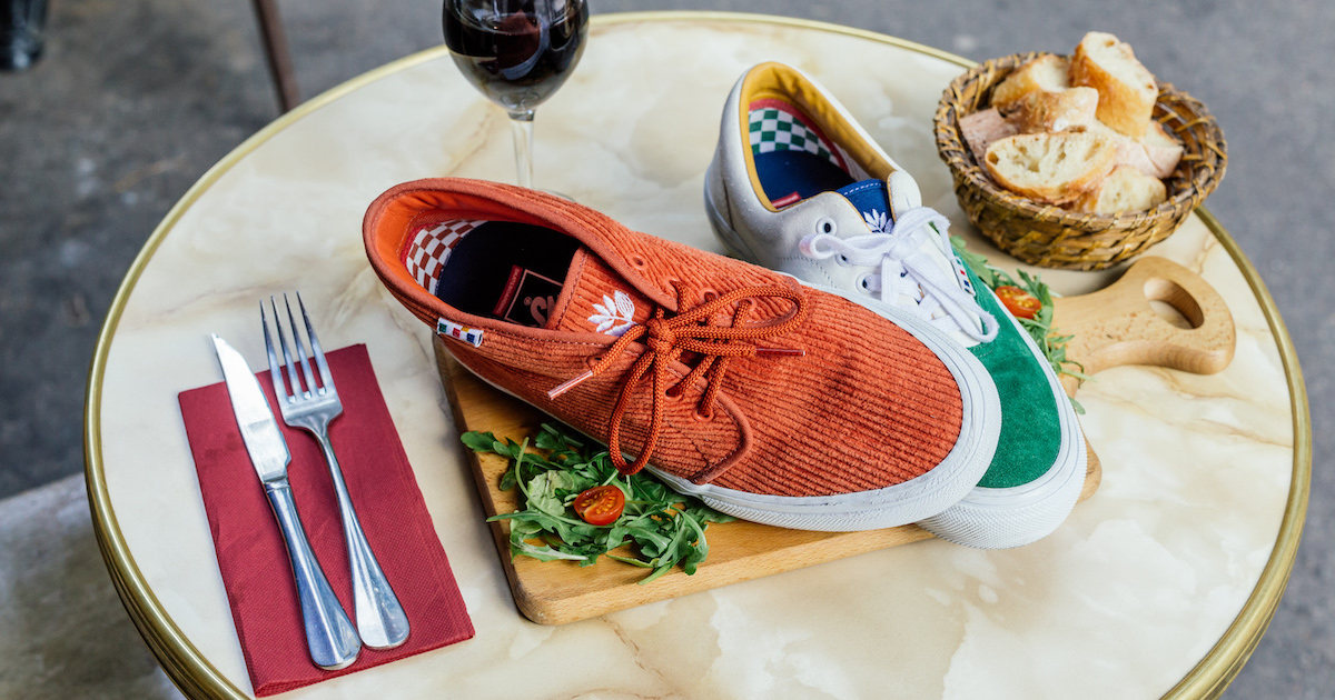 ヴァンズ」が日本人プロスケーターと史上初コラボ “富士山”刺しゅうの