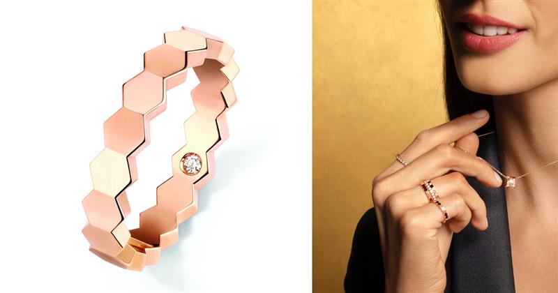 CHAUMET(ショーメ) ビーマイラブ ハニカムリング 重ね付け CHAUMET/ショーメ】アイコニックな『ハニカムリング』の魅力をご