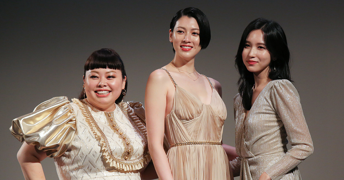 SK-II」のイベントにアンバサダーの渡辺直美、三吉彩花、TWICEのミナが