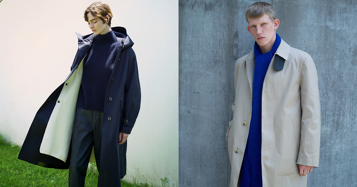 美品 マッキントッシュ 現行 伊勢丹限定 カシミヤ スタンホープ 紺 54