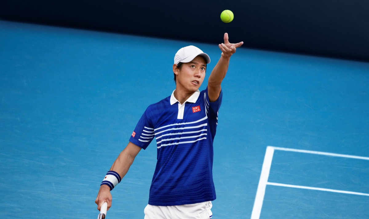 正規スポンサーロゴ！UNIQLO 錦織圭 2016全豪(M) ユニクロ テニス-