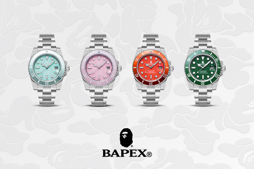 ア ベイシング エイプ®」から4色展開のカラフルな時計コレクション 