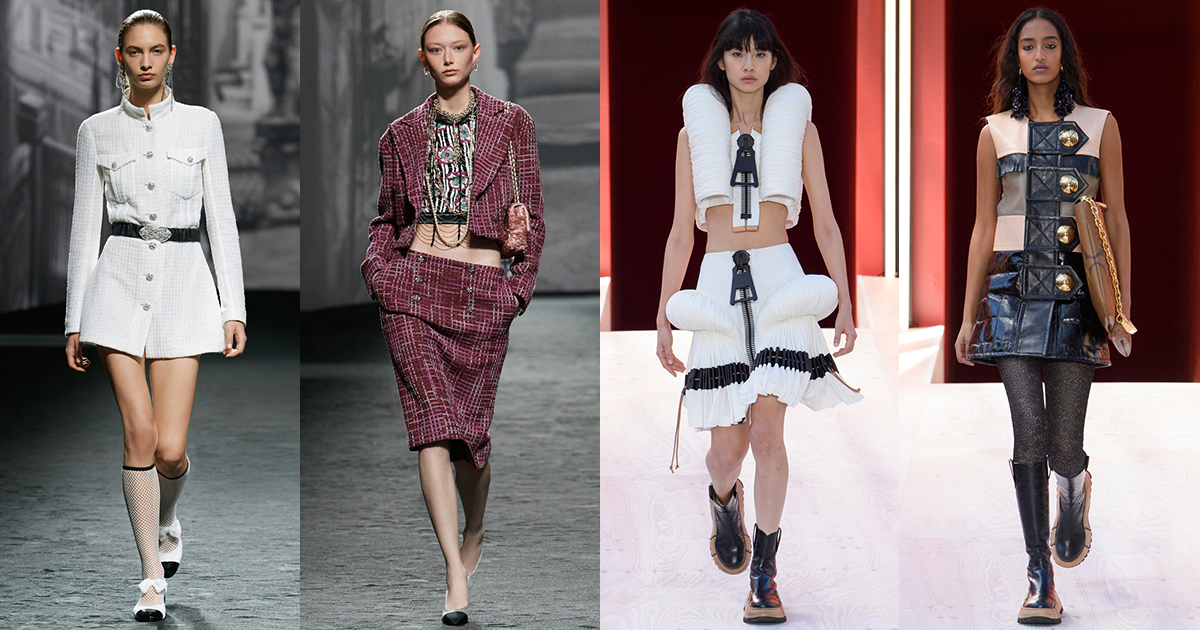 シャネル」はツイードの連打、「ルイ・ヴィトン」はディテールの巨大化