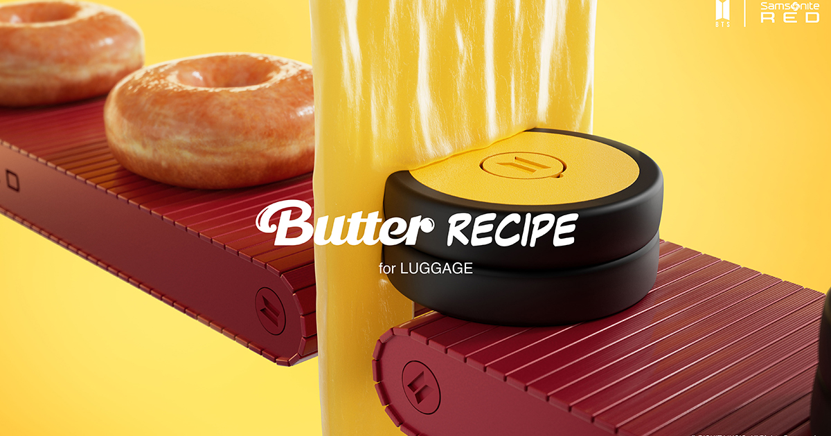 BTSの「Butter」に着想したスーツケースやバックパック 「サムソナイト・レッド」とのコラボコレクションが発売 - WWDJAPAN