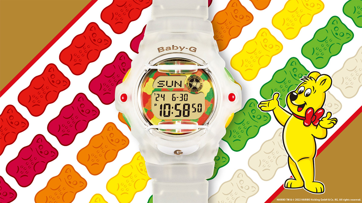 BABY-G」がグミのハリボーとコラボ カラフル＆キュートな時計を発売