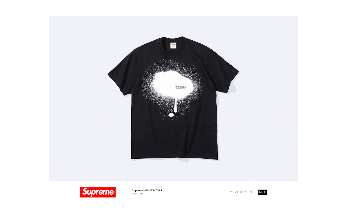 Supreme tag tee undercover