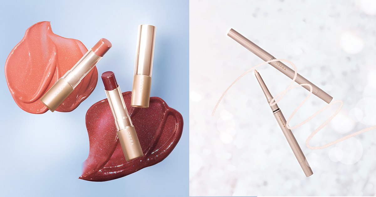 オペラ」が透けるラメ入りリップティントと“グロウ”質感のアイライナー