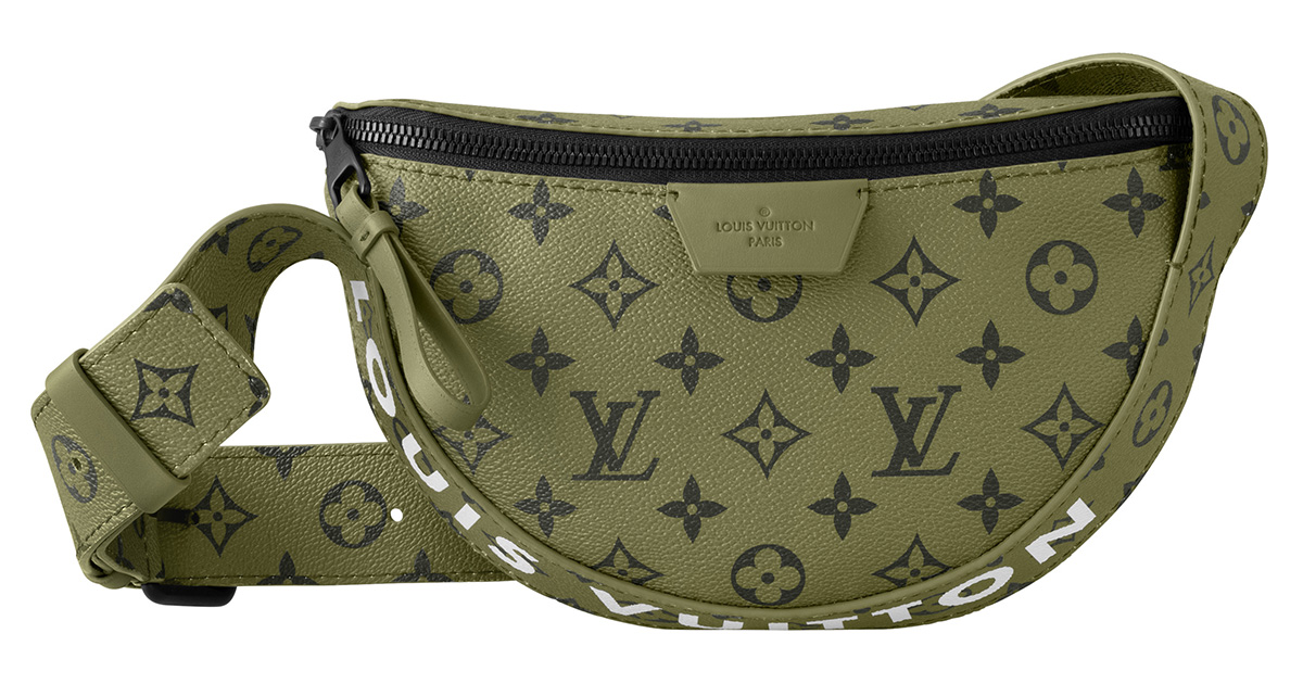 【モダンなアイテム】LV ハンモックバッグ ルイ・ヴィトン」からグリーンの新作モノグラムバッグ 半月型の