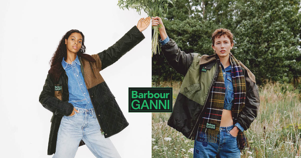 Barbour × 瑞々しい GANNIリバーシブル ベスト バブアー ガニー 