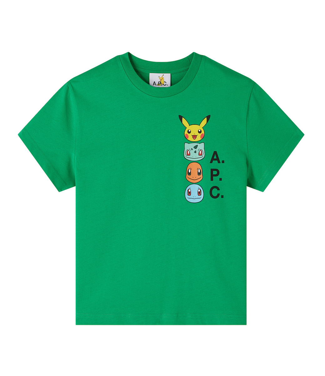 新品タグ付|ポケモンAPCコラボシャツ アー・ペー・セー」が「ポケモン」とコラボで11月15日にアパレルや