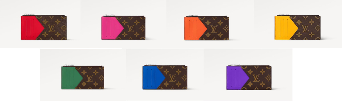 「ルイ・ヴィトン」が一粒万倍日に向けて発売した新作の財布＆カードケース　“コインカード・ホルダー”（W8×H14.5×D1cm、6万2700円）