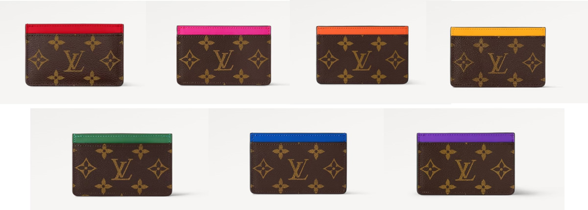 「ルイ・ヴィトン」が一粒万倍日に向けて発売した新作の財布＆カードケース　“ポルト カルト・サーンプル”（W11×H7×D0.5cm、4万700円）