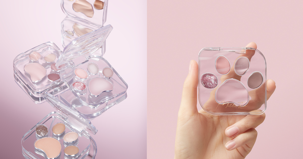 猫の肉球をモチーフした柔らかアイシャドウパレット 「ミルフィー