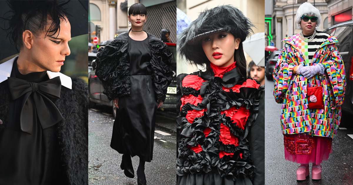 スナップ】白黒かカラフルポップの両極端な「コム デ ギャルソン」来場