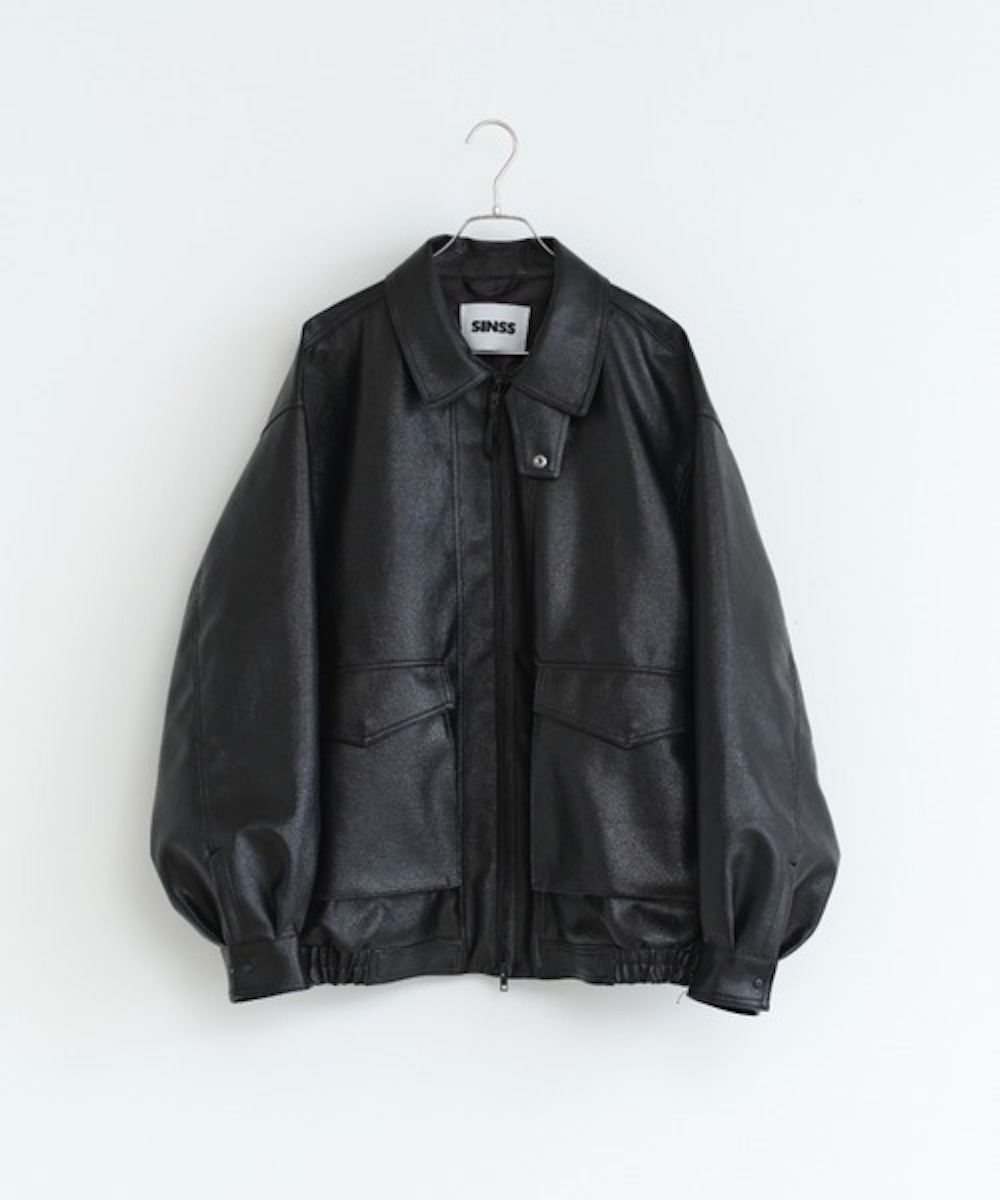 sinss レザーブルゾン