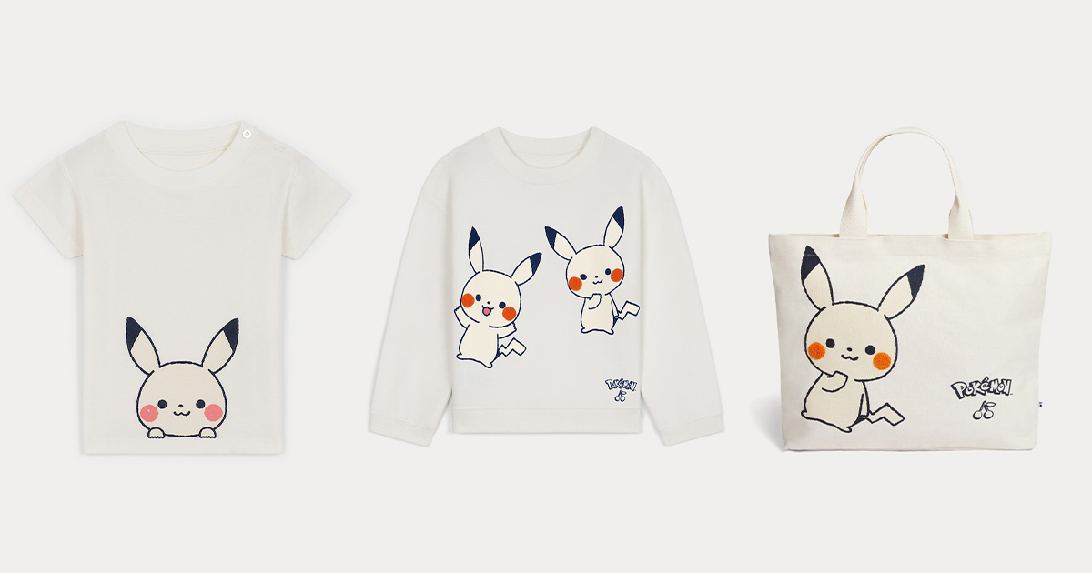 子ども服の「ボンポワン」と「ポケモン」がコラボでアパレルや