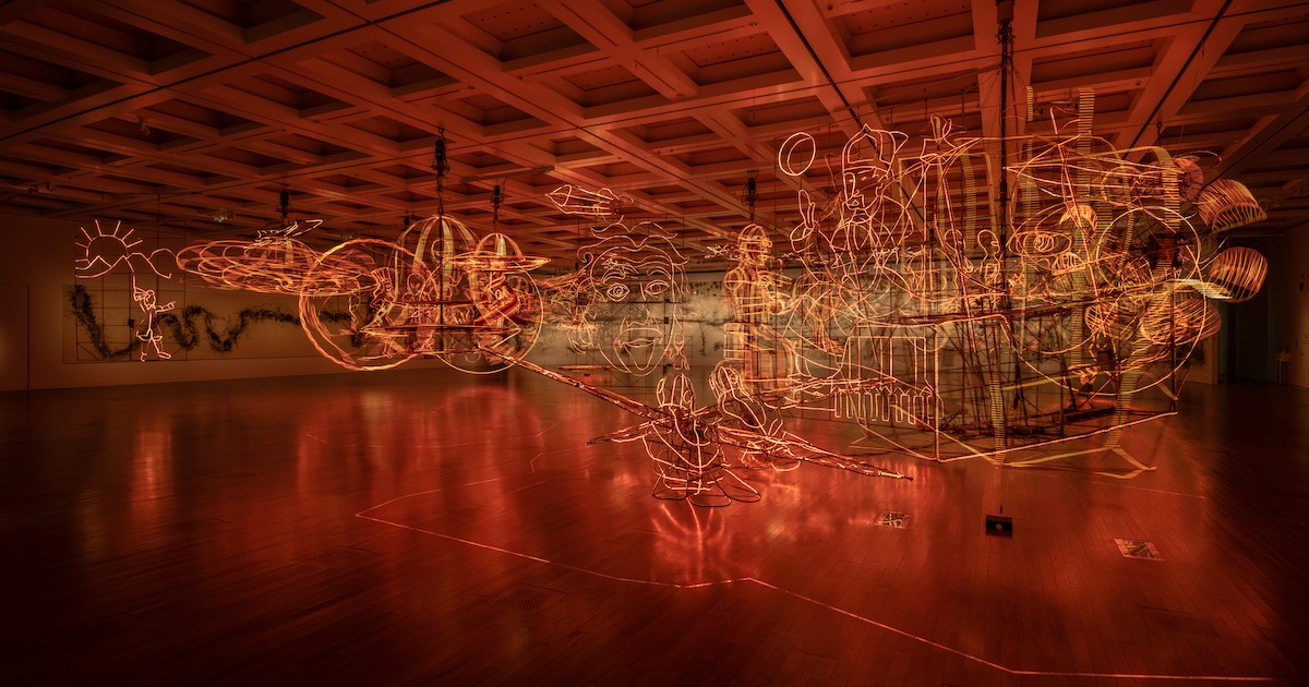 サンローラン支援の「蔡國強」展が国立新美術館で開催 火薬のアートで