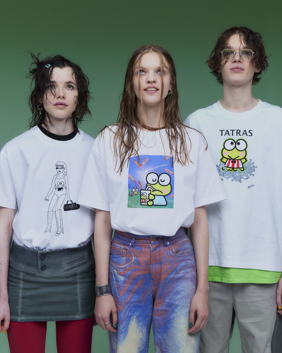 タトラス」×とんだ林蘭×“けろけろけろっぴ” Tシャツやスカーフ