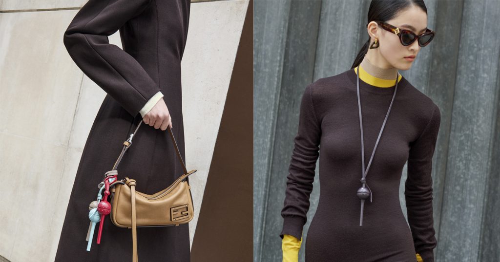 24FW【FENDI】★コラボ ロリポップホルダー チャーム FF レザー フェンディ×チュッパチャプスのレザーロリポップホルダー