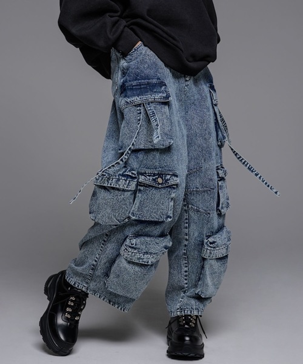 【Grancy】ジップデザインバギーデニムパンツ GRANCY】ZipDesign Buggy DenimPants / ジップデザイン バギー