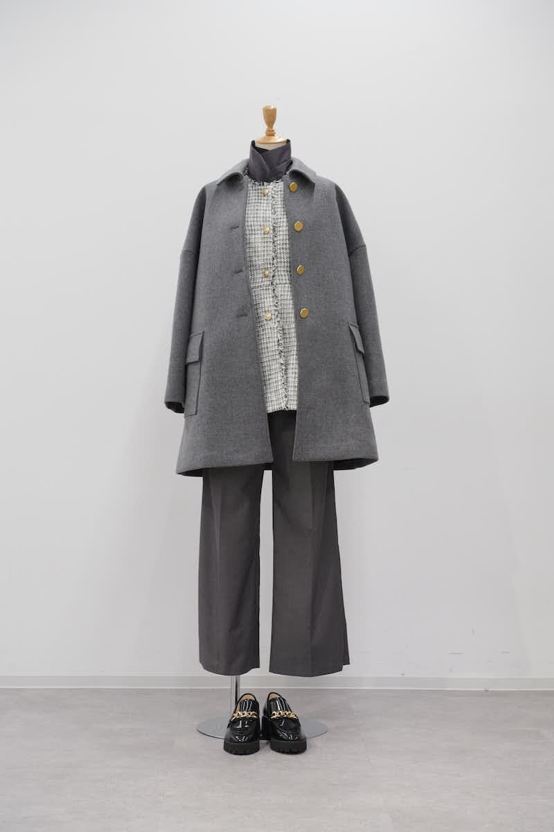 CADUNE カデュネ ツイード Pコート　38 カデュネ 2024 ツイードコート 極美品⭐︎ CADUNE カデュネ ツイード