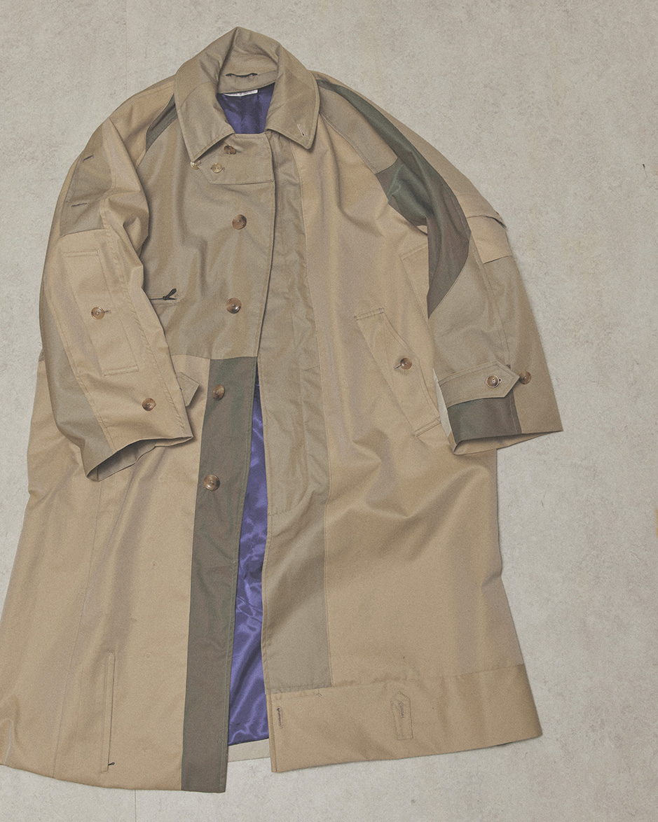 高山都 Special Collaboratioタフタトレンチコート 高山都 Special