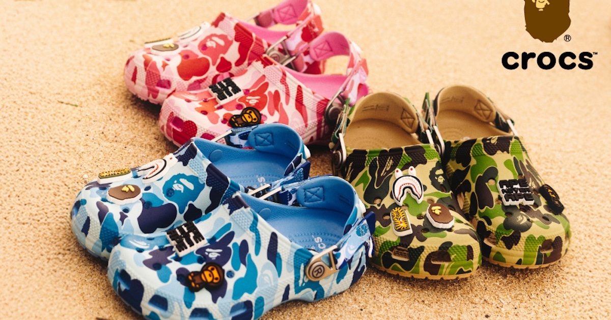 bape crocs CLOG abc camo greenクロックス28