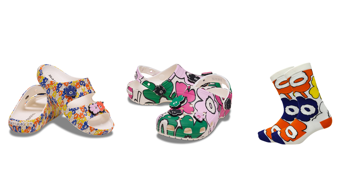 クロックス マリメッコ marimekko カラフル花柄 サンダル 23.0cm