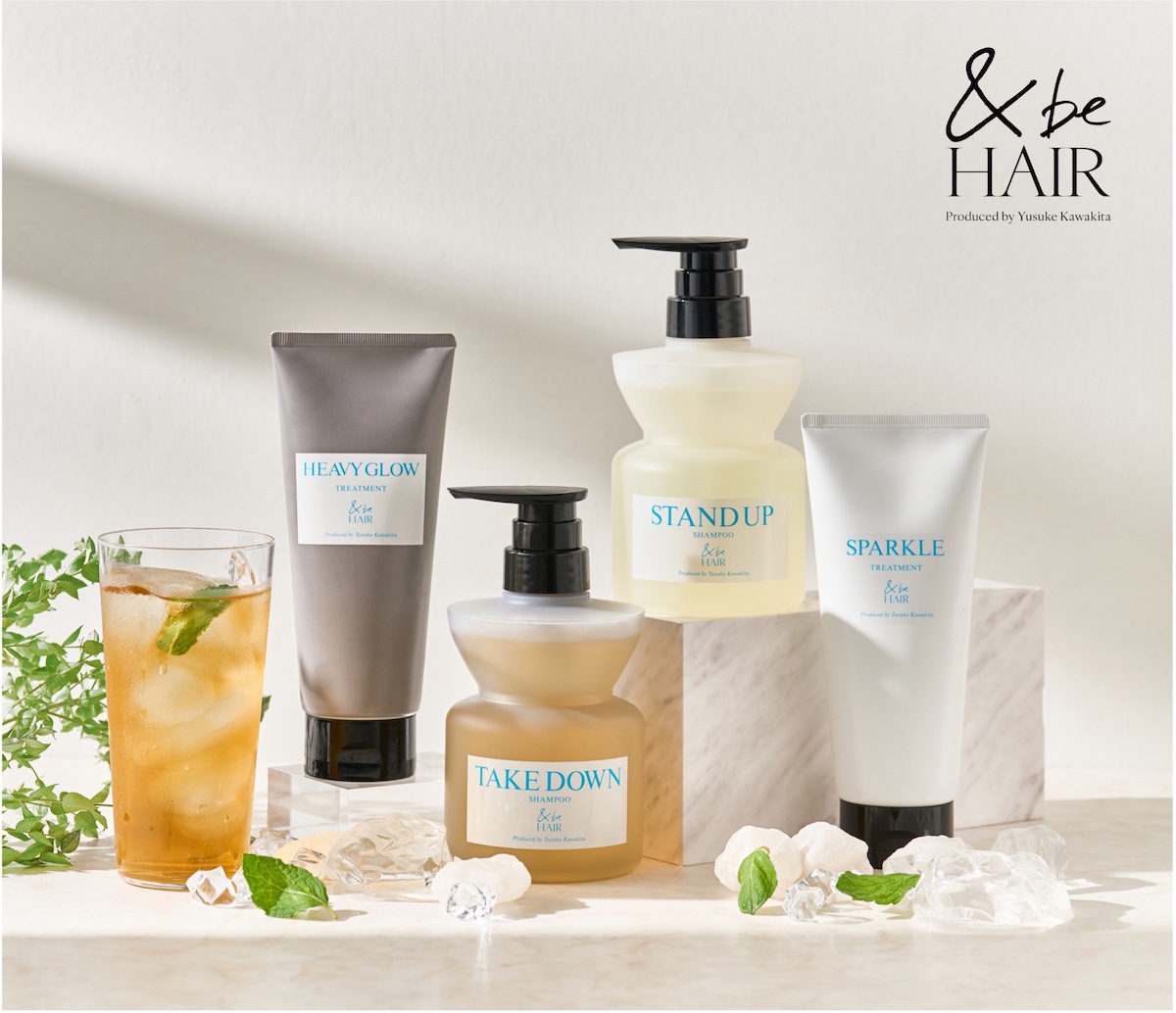 &be hair アイスティー　３セット アンドビー」からブランド初のヘアミルクとヘアオイル アイス