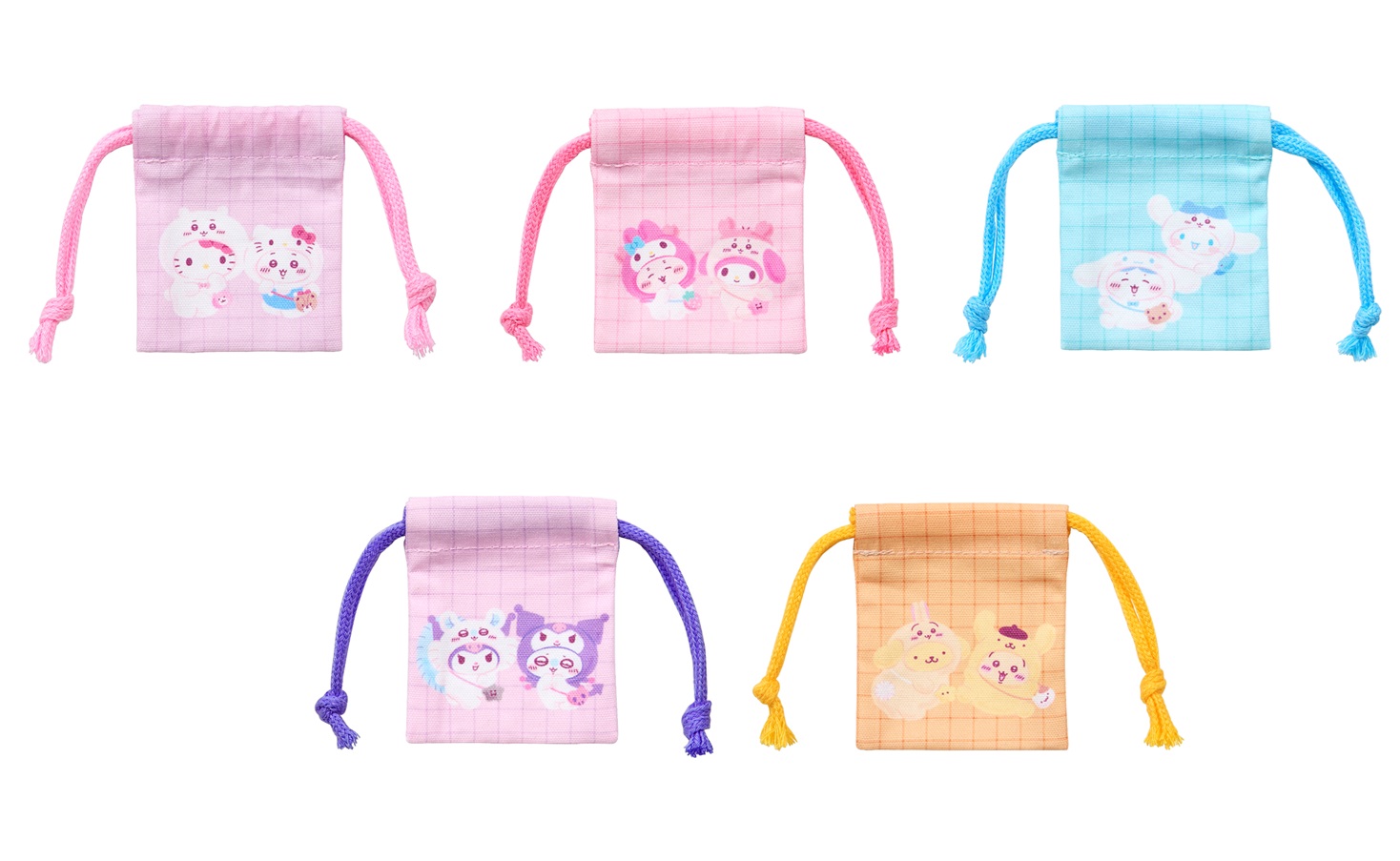 ちいかわ×サンリオコラボ　ぬいぐるみ　ちいかわ 21個セット ちいかわ×サンリオキャラクターズ」ペア同士がそれぞれなりきる