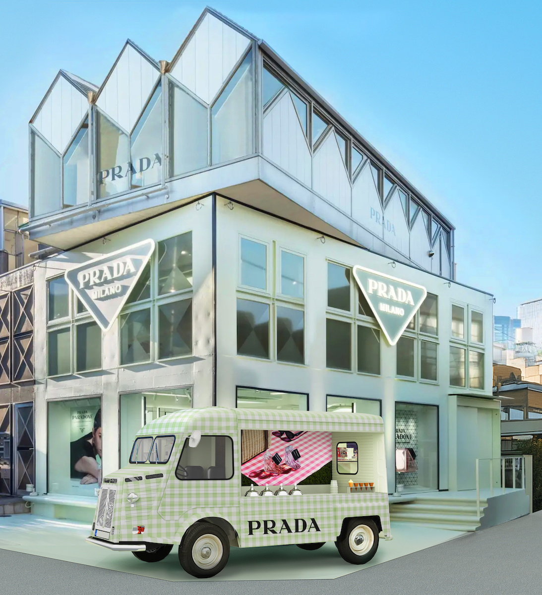 ひめさま専用★PRADA Black Prada Buckle Medium Leather Handbag With Double Belt | PRADA